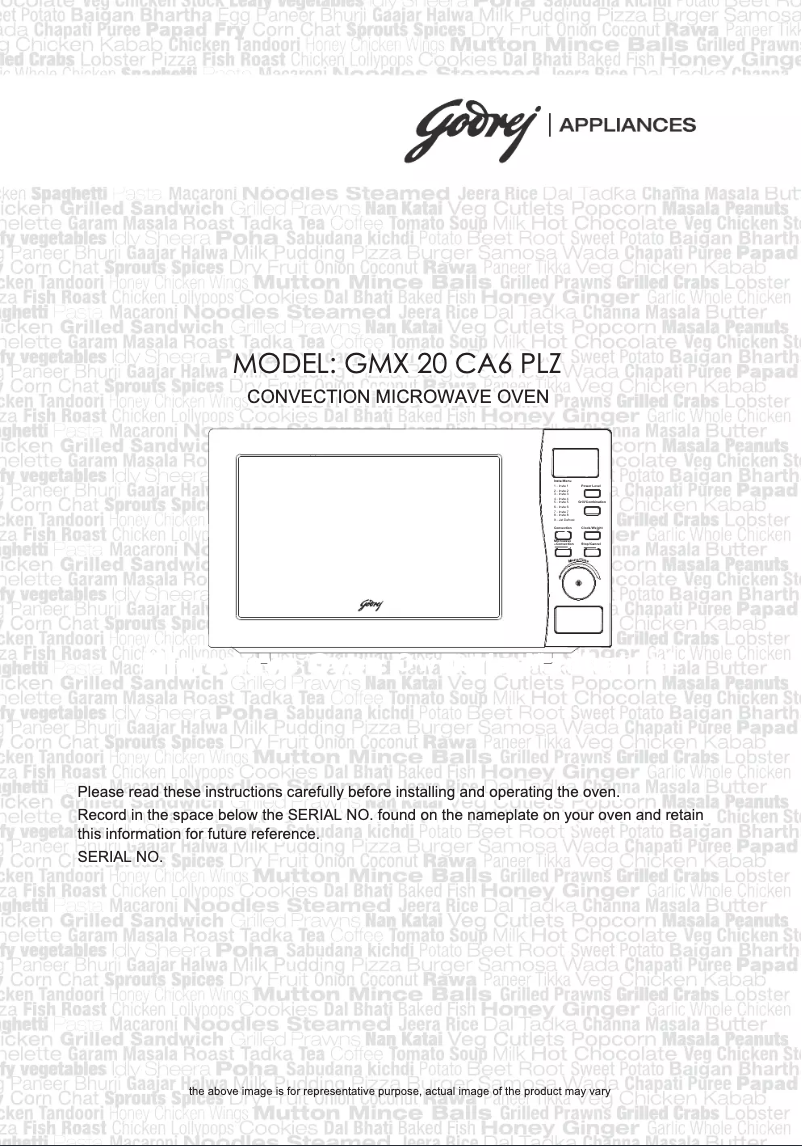 Página 1 del manual Manual de usuario Godrej GMX 20CA6 PLZ