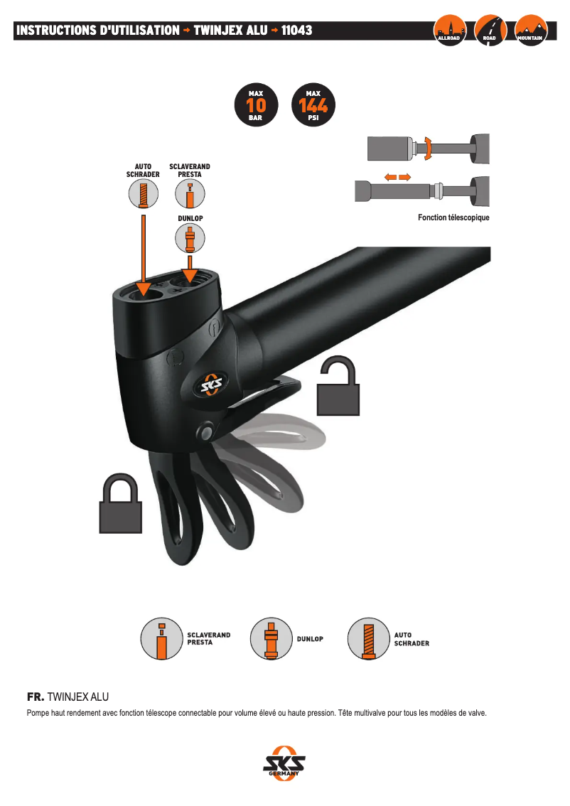 Image de la première page du manuel de l'appareil Twinjex ALU