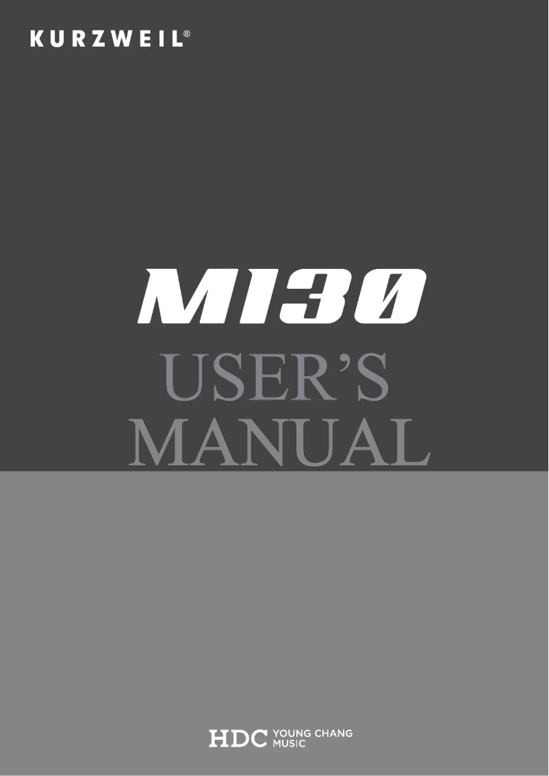 Página 1 del manual Manual de usuario Kurzweil M130