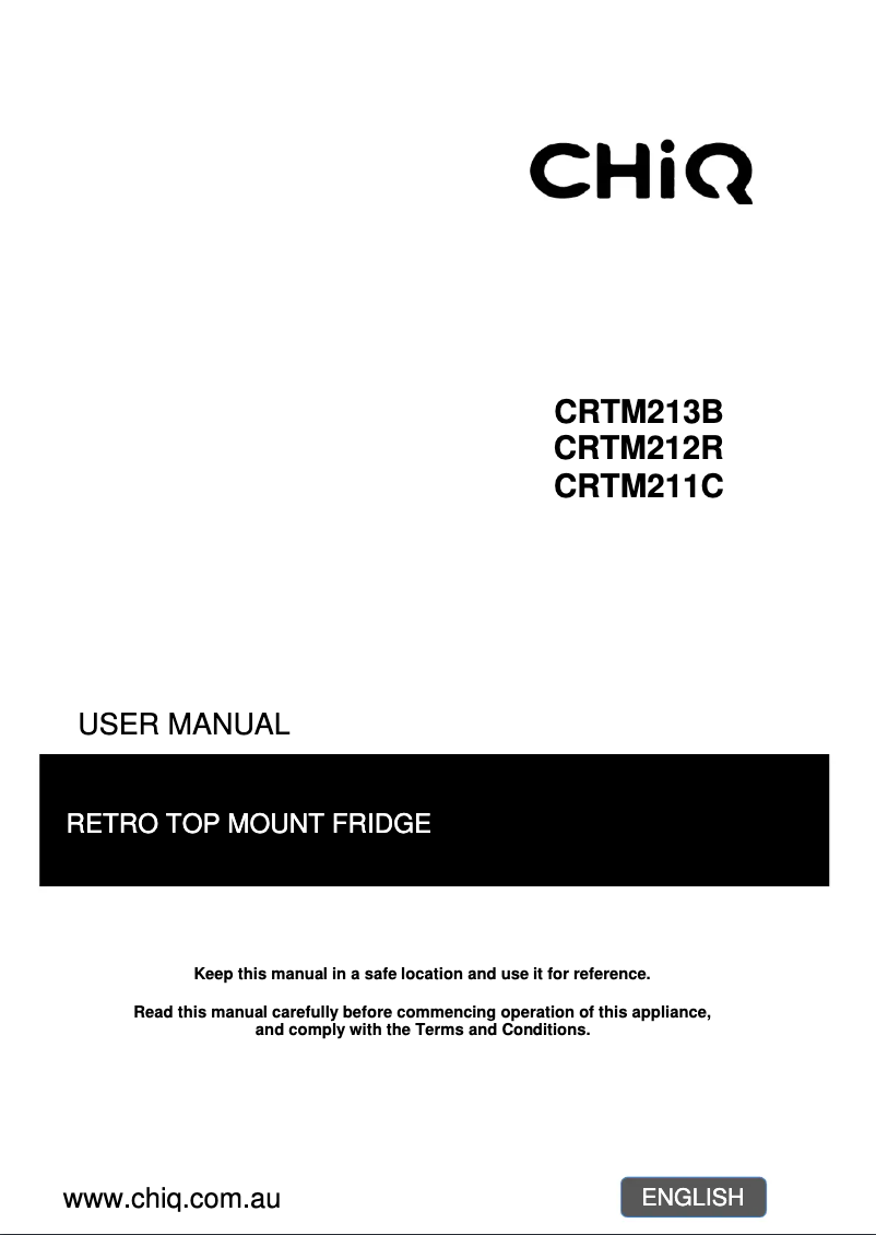 Page 1 de la notice Manuel utilisateur CHiQ CRTM213B