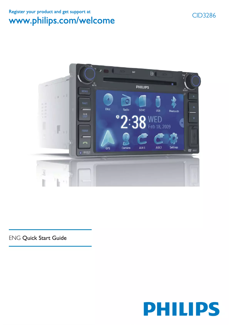 Página 1 del manual Guía de inicio rápido Philips CID3286