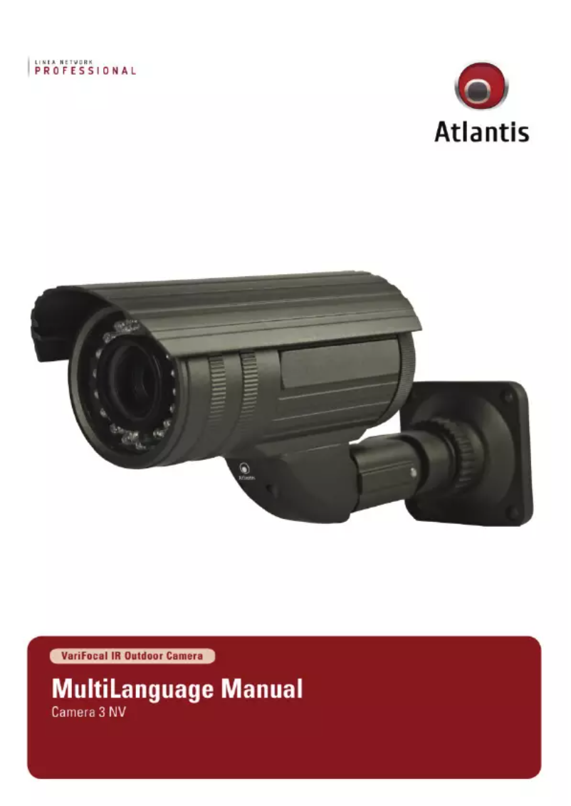 Page n°1 - Manuel utilisateur Atlantis Land Camera 3 NV