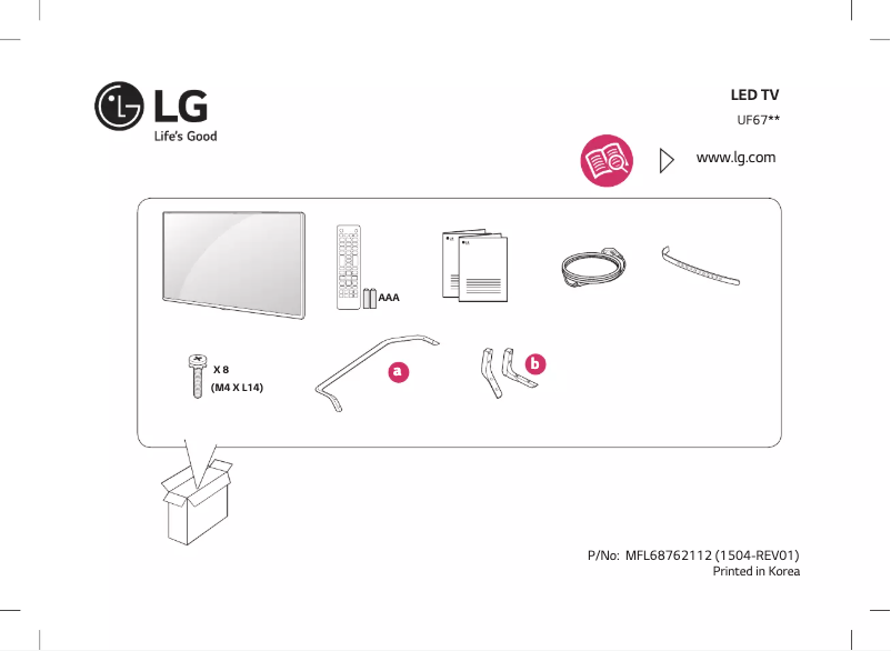 Page 1 de la notice Manuel utilisateur LG 40UF673T