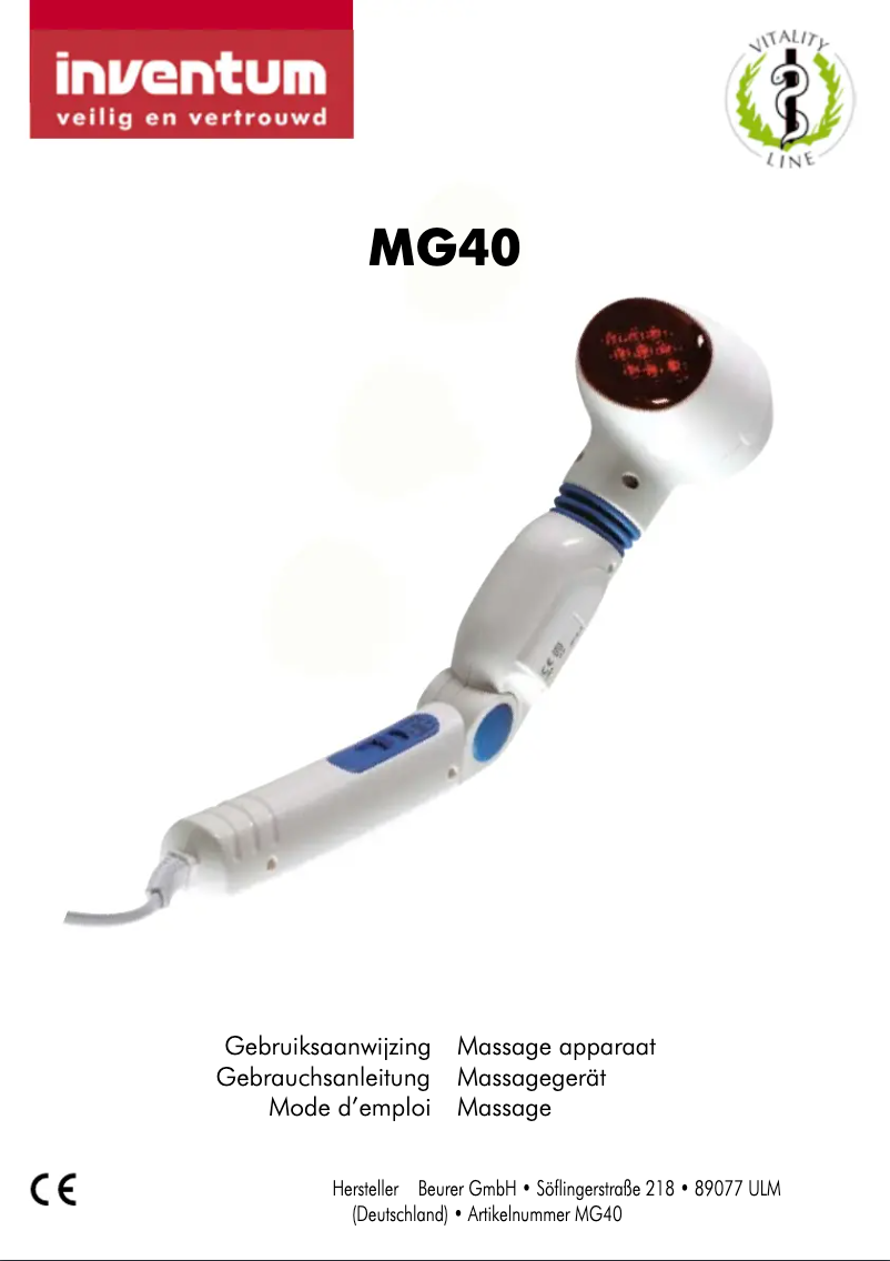 Page 1 de la notice Manuel utilisateur Inventum MG40