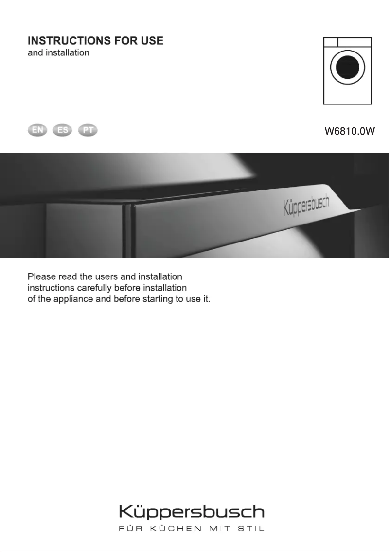 Page n°1 - Manuel utilisateur Küppersbusch W6810.0W