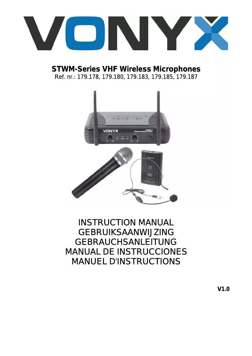 Page n°1 - Manuel utilisateur Vonyx STWM712H
