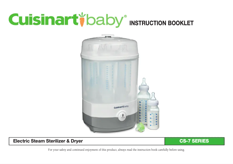Image de la première page du manuel de l'appareil Baby CS-7