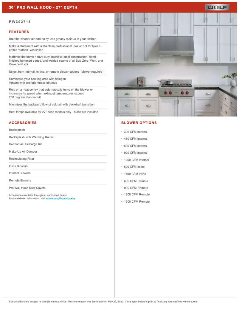 Page n°1 - Manuel utilisateur Wolf PW302718