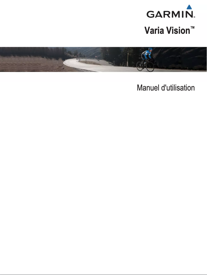 Page 1 de la notice Manuel utilisateur Garmin Varia Vision In-sight Display
