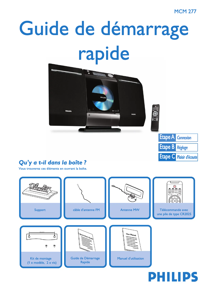 Image de la première page du manuel de l'appareil MCM277