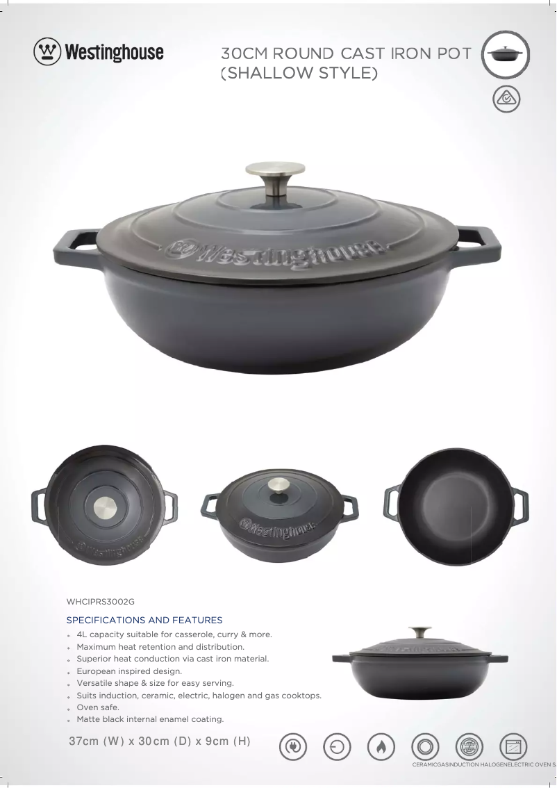 Image de la première page du manuel de l'appareil WHCIPRS3002G
