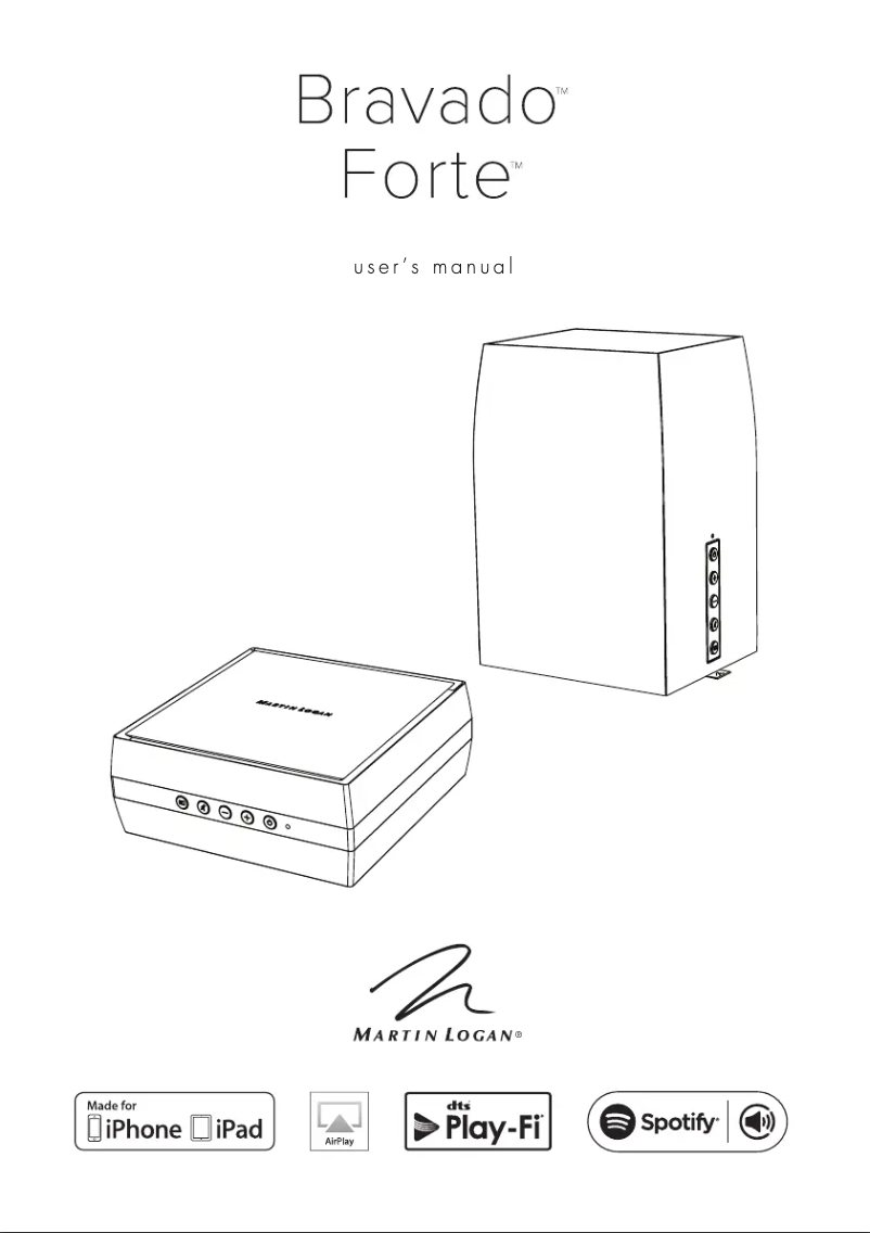 Page n°1 - Manuel utilisateur Martin Logan Bravado