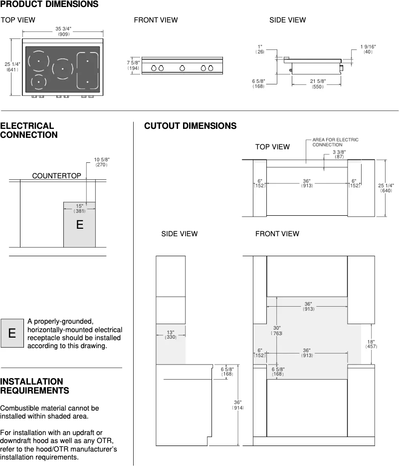 Page 1 de la notice Instructions / montage Bertazzoni MAST365IRTXT