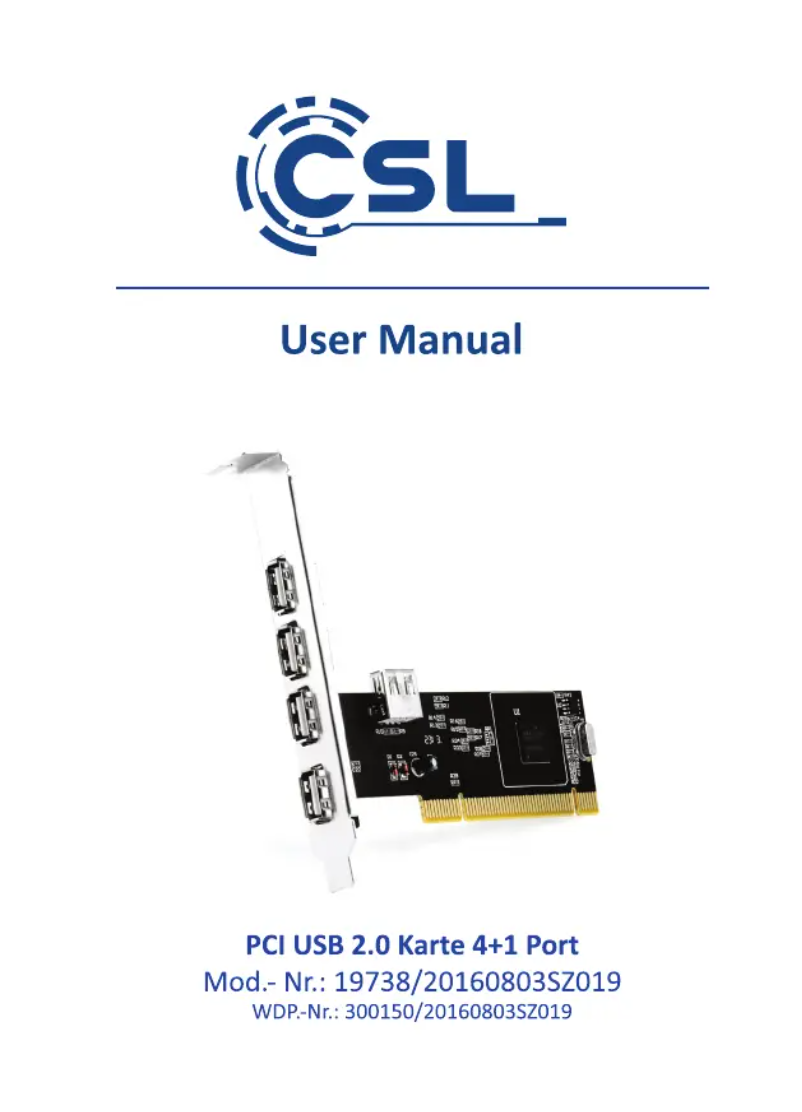 Page n°1 - Manuel utilisateur CSL 300150