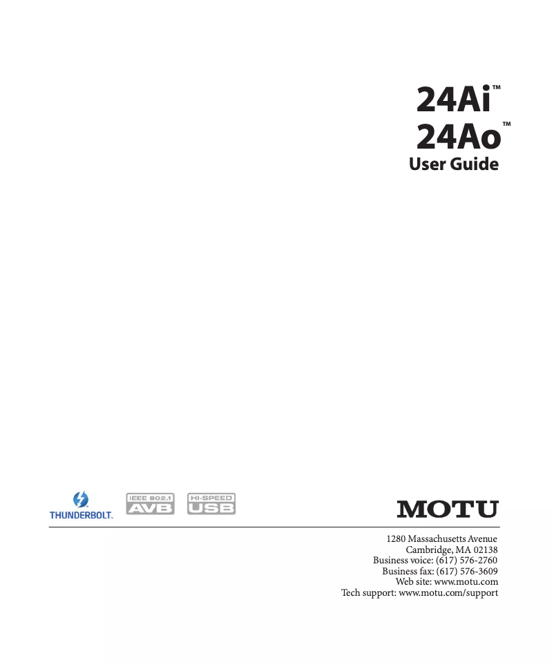 First page image of the manual for 24Ao