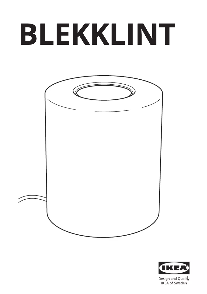 Image de la première page du manuel de l'appareil BLEKKLINT