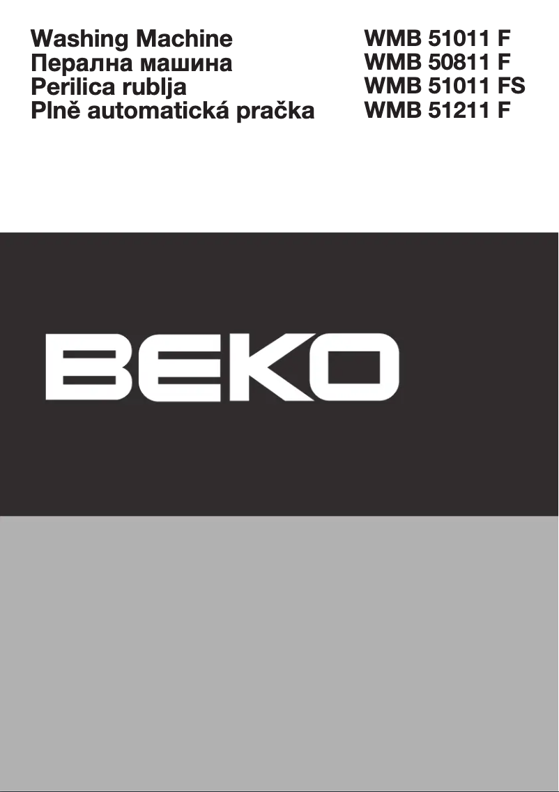 Page 1 de la notice Manuel utilisateur Beko WMB 51211 F