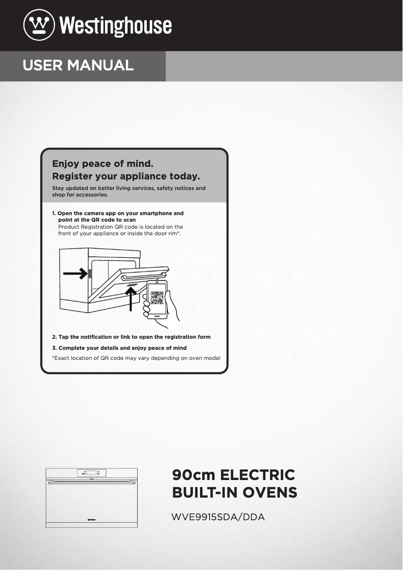 Image de la première page du manuel de l'appareil WVE9915SDA