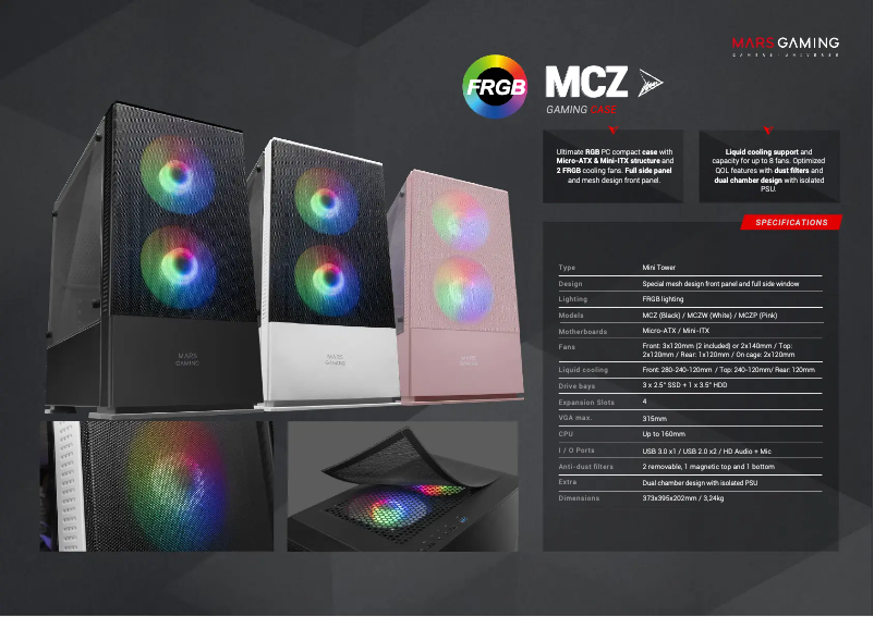 Page n°1 - Fiche technique Mars Gaming MCZ