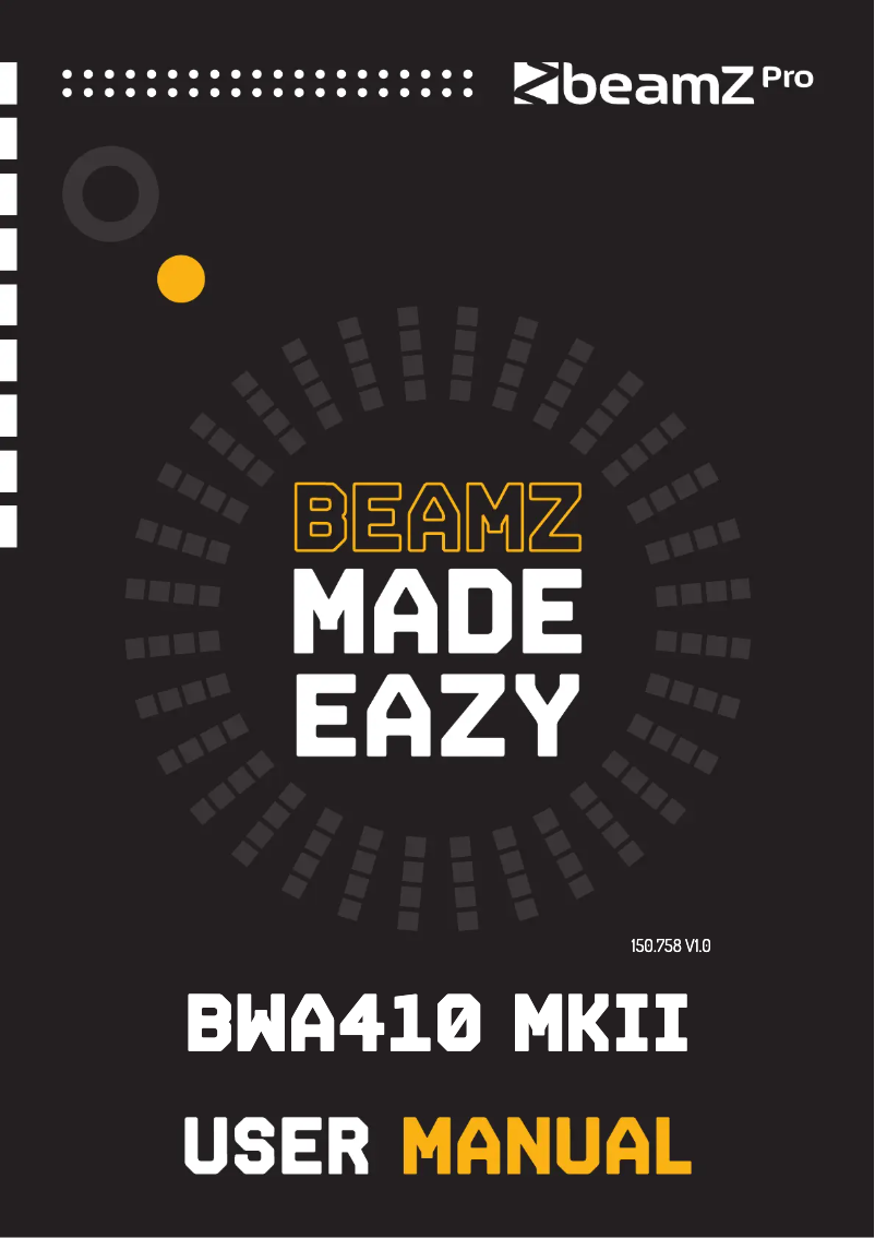 Página 1 del manual Manual de usuario BeamZ BWA410