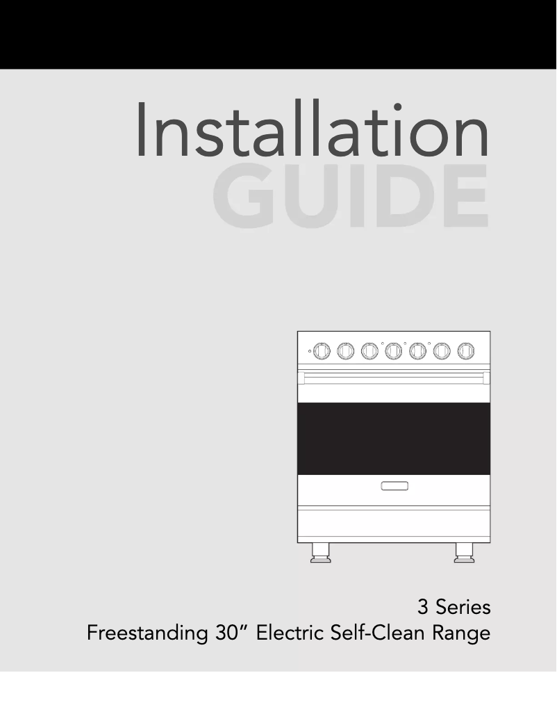 First page image of the manual for RVER33015BWH