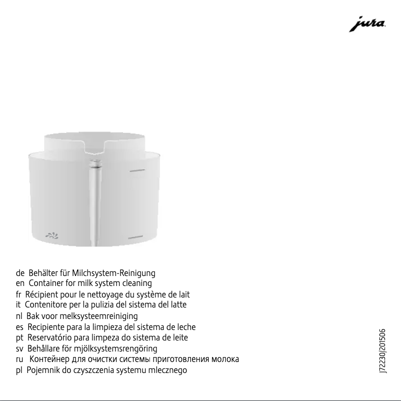 Page 1 de la notice Manuel utilisateur Jura 72230