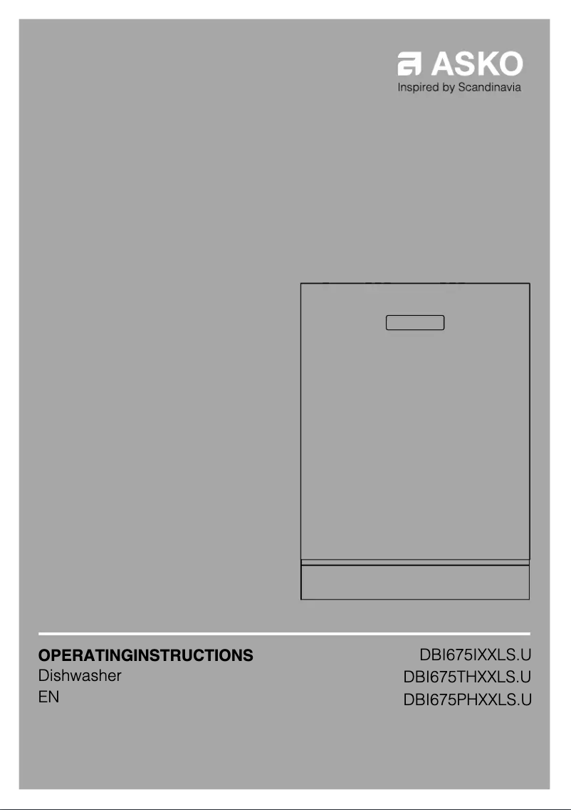 Page n°1 - Manuel utilisateur Asko DBI675THXXLS