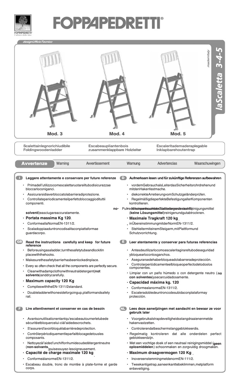 Página 1 del manual Manual de usuario Foppapedretti laScaletta5