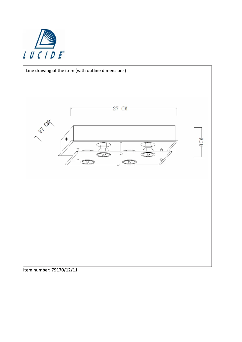 Page 1 de la notice Manuel utilisateur Lucide Ready 79170/12/11