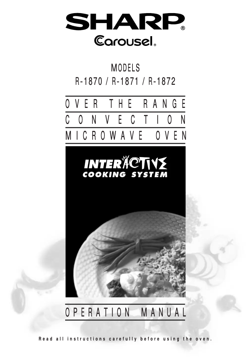 Page 1 of the manual User Manual Sharp R-1871