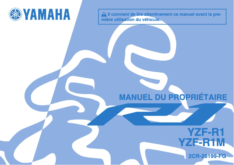 Page 1 de la notice Manuel utilisateur Yamaha YZF-R1M (2015)