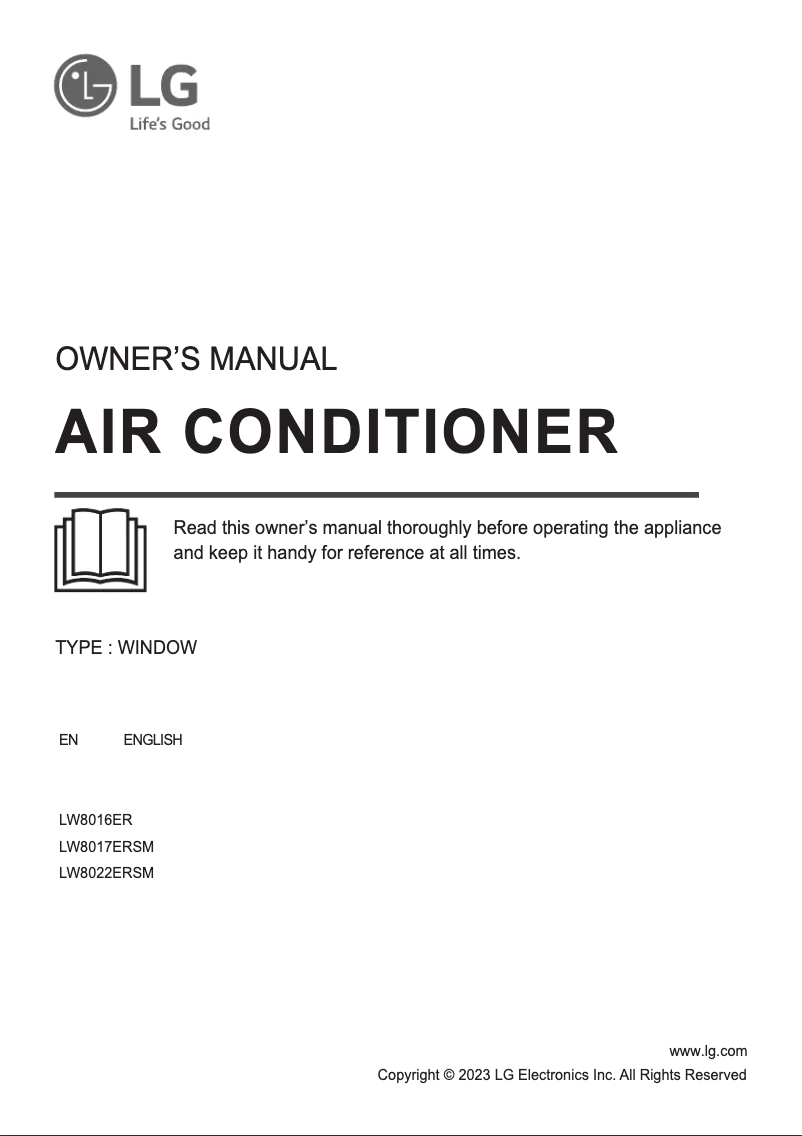 Página 1 del manual Manual de usuario LG LW8022ERSM