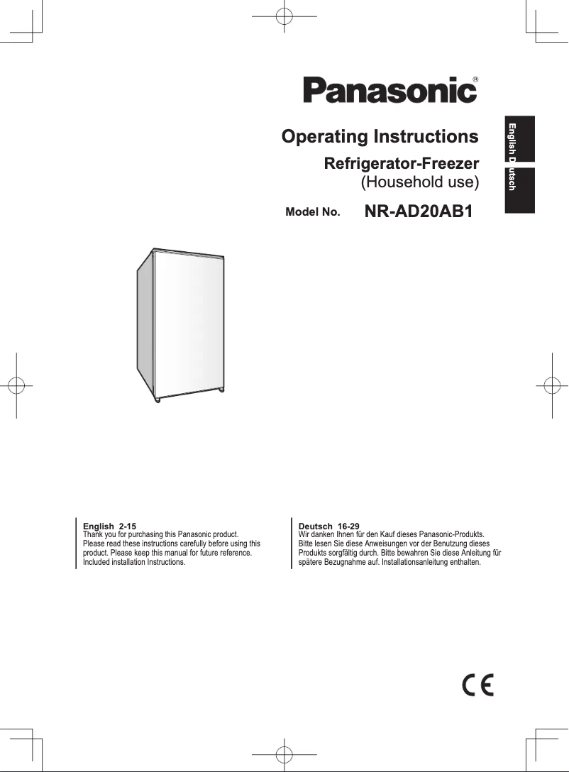 Image de la première page du manuel de l'appareil NR-AD20AB1