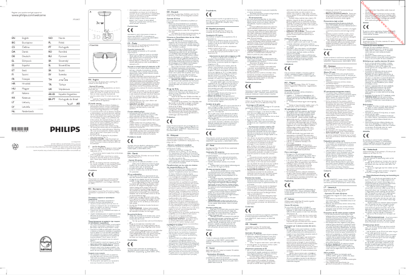 Page 1 de la notice Manuel utilisateur Philips PTA417