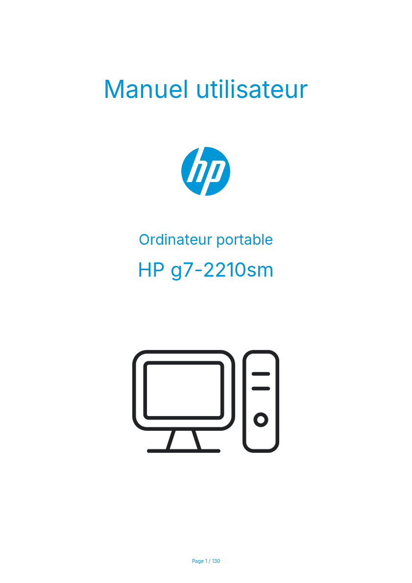 Image de la première page du manuel de l'appareil g7-2210sm