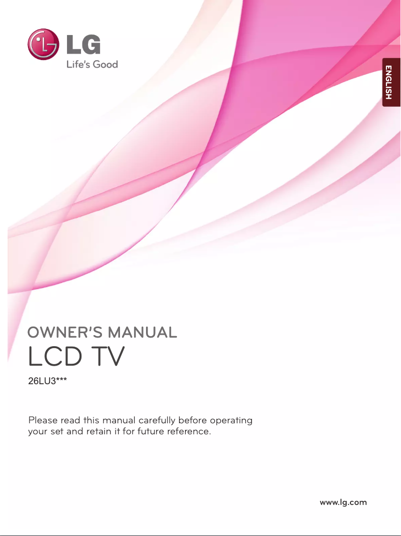 Page 1 de la notice Manuel utilisateur LG 26LU30D