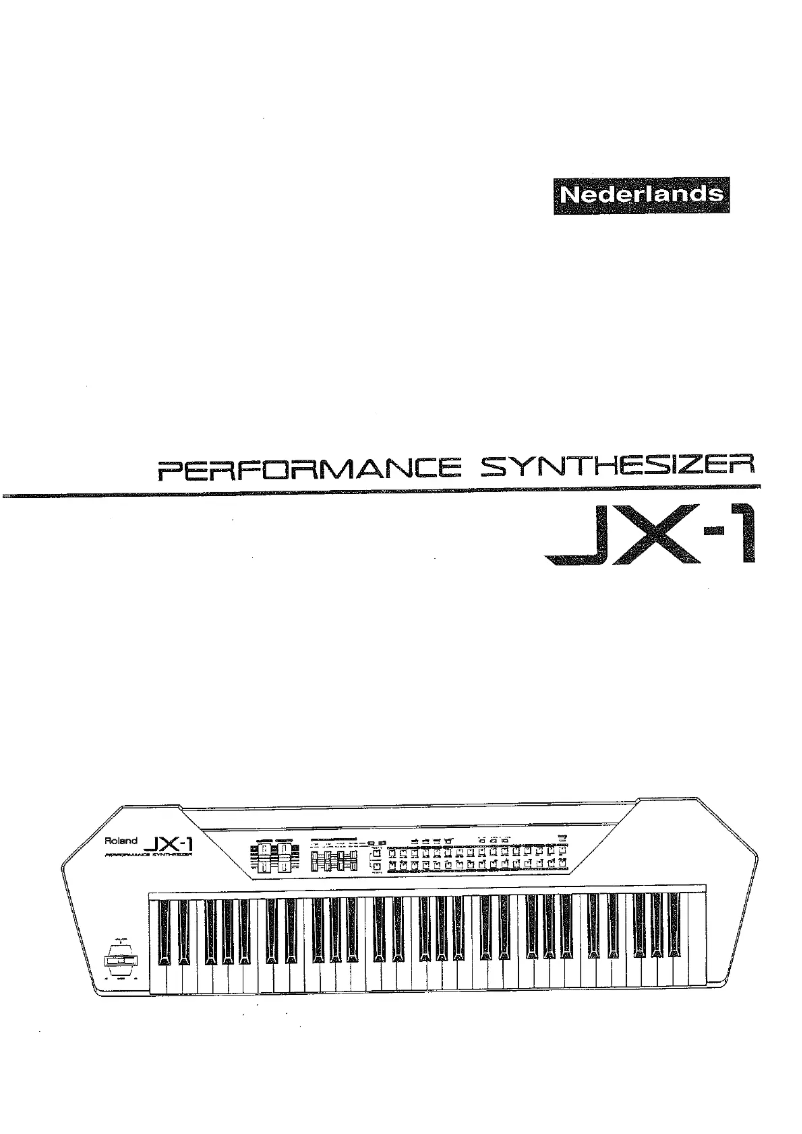 Image de la première page du manuel de l'appareil JX-1