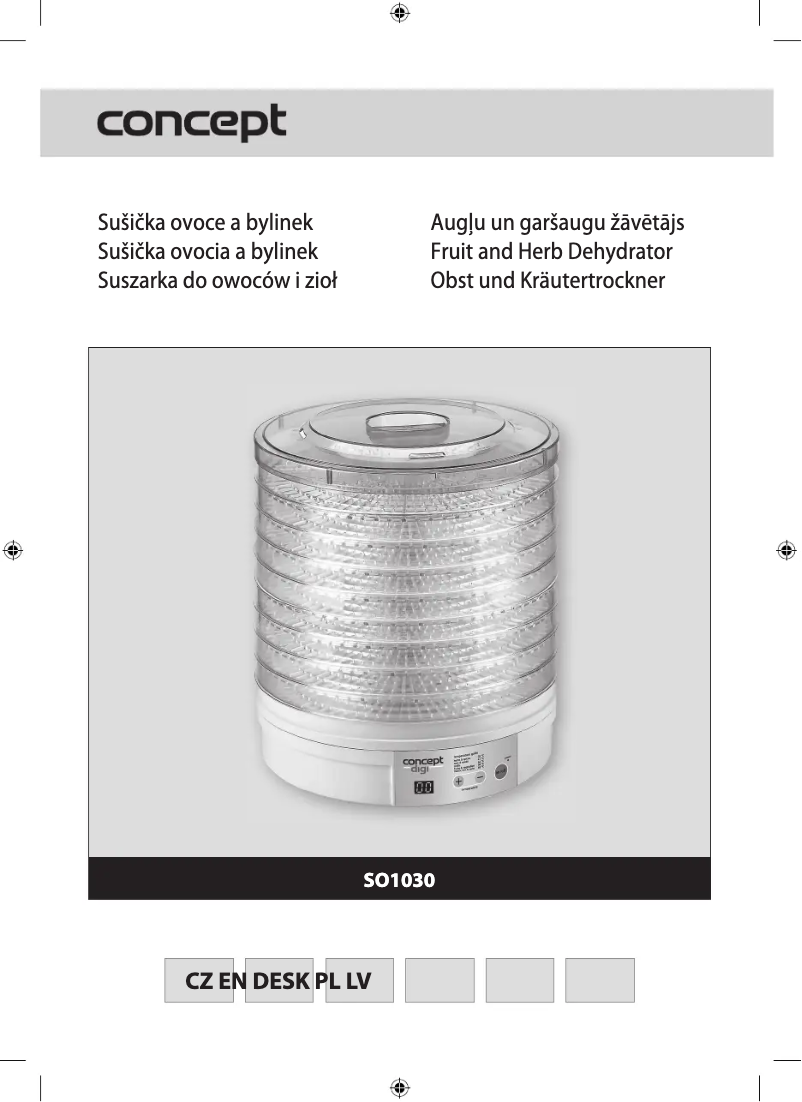 Page 1 de la notice Manuel utilisateur Concept SO-1030