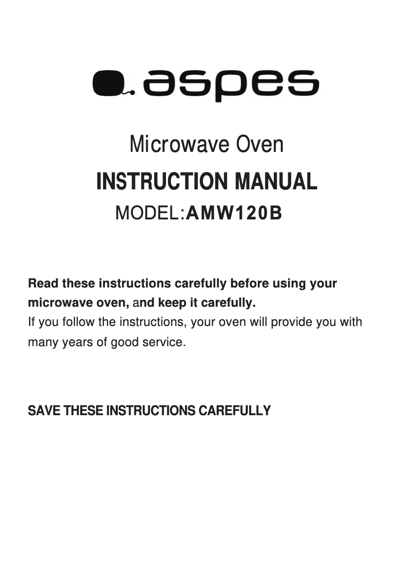 Image de la première page du manuel de l'appareil AMW120B