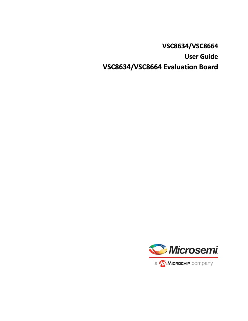 Page 1 de la notice Manuel utilisateur Microchip VSC8634/VSC8664