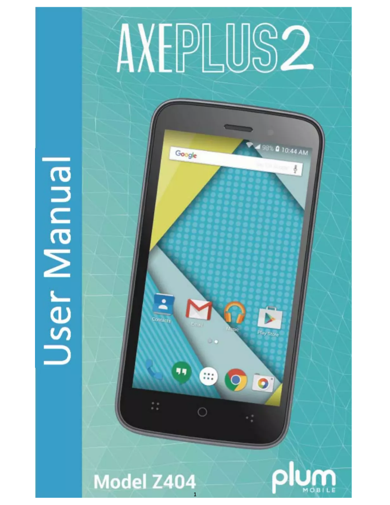 Image de la première page du manuel de l'appareil Axe Plus 2