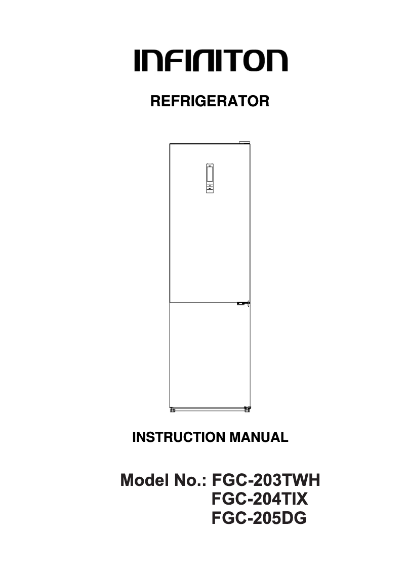 Page n°1 - Manuel utilisateur Infiniton FGC-205 DG