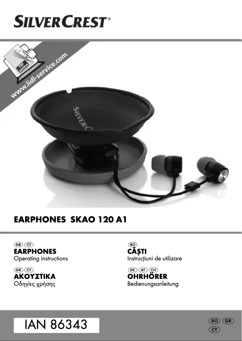 Page n°1 - Manuel utilisateur SilverCrest SKAO 120 A1
