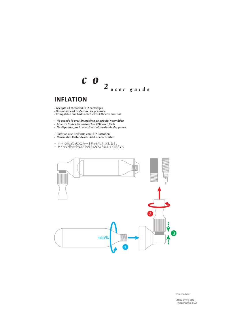 Page 1 de la notice Manuel utilisateur Lezyne Trigger Drive CO2