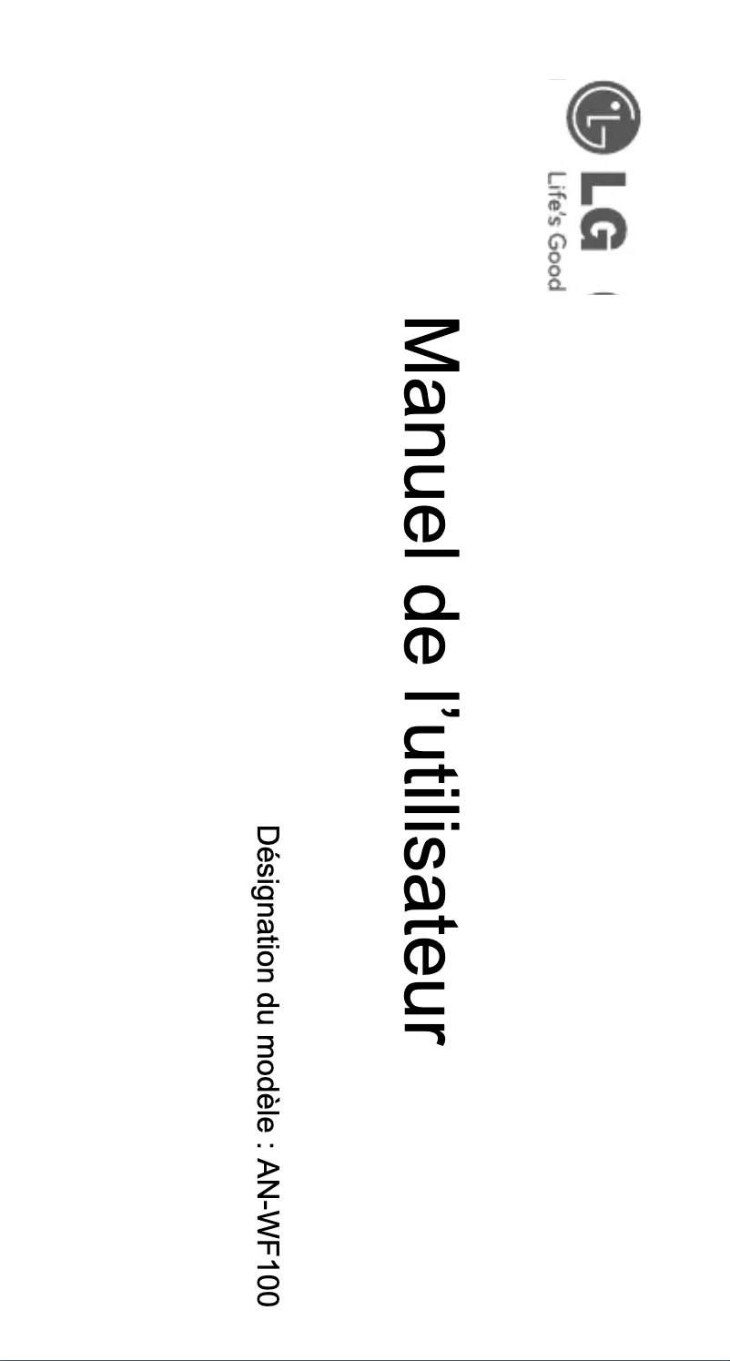 Image de la première page du manuel de l'appareil AN-WF100