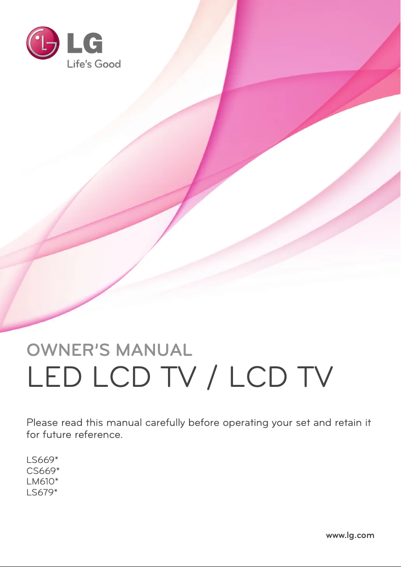 Page n°1 - Manuel utilisateur LG 47LS669C