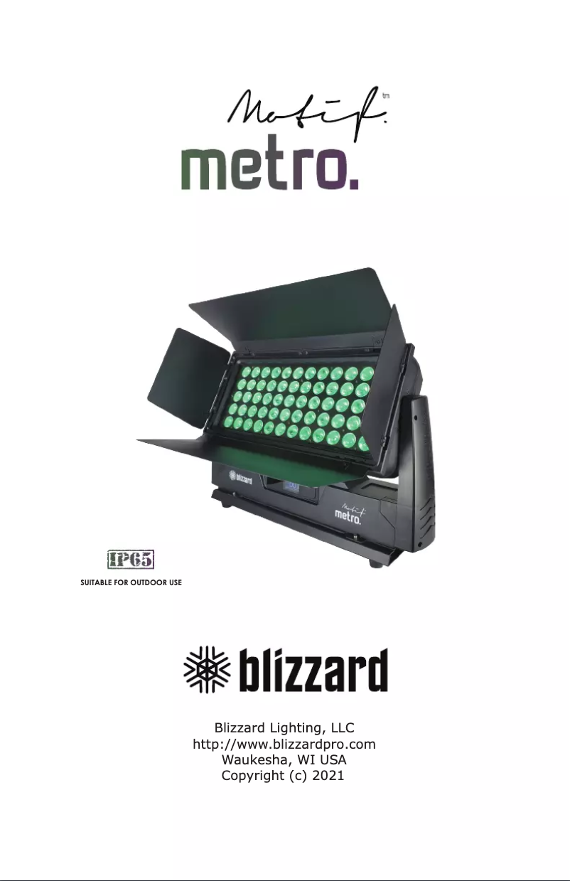 Página 1 del manual Manual de usuario Blizzard Motif Metro