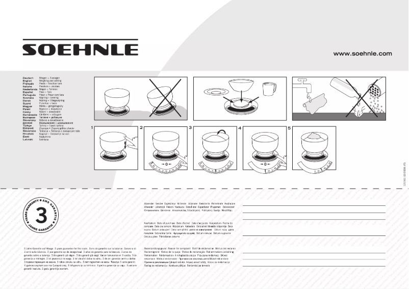 Page 1 de la notice Manuel utilisateur Soehnle Culina Pro 65054 2