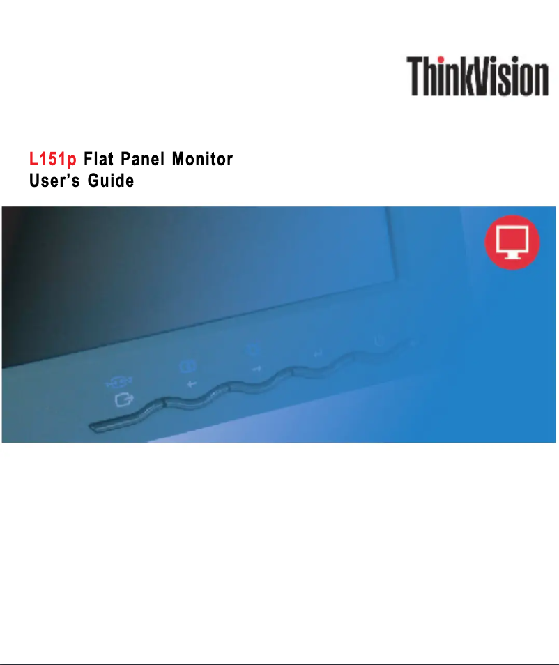 Page n°1 - Manuel utilisateur Lenovo ThinkVision L151p