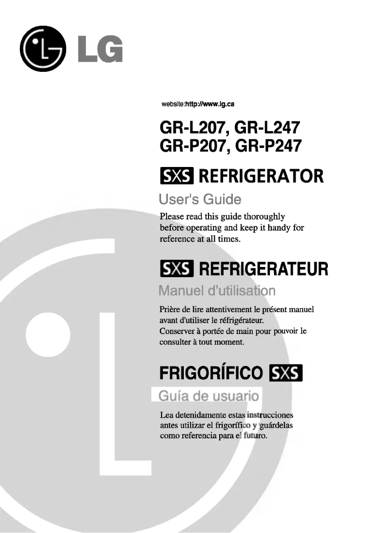 Página 1 del manual Manual de usuario LG GR-L207GBU